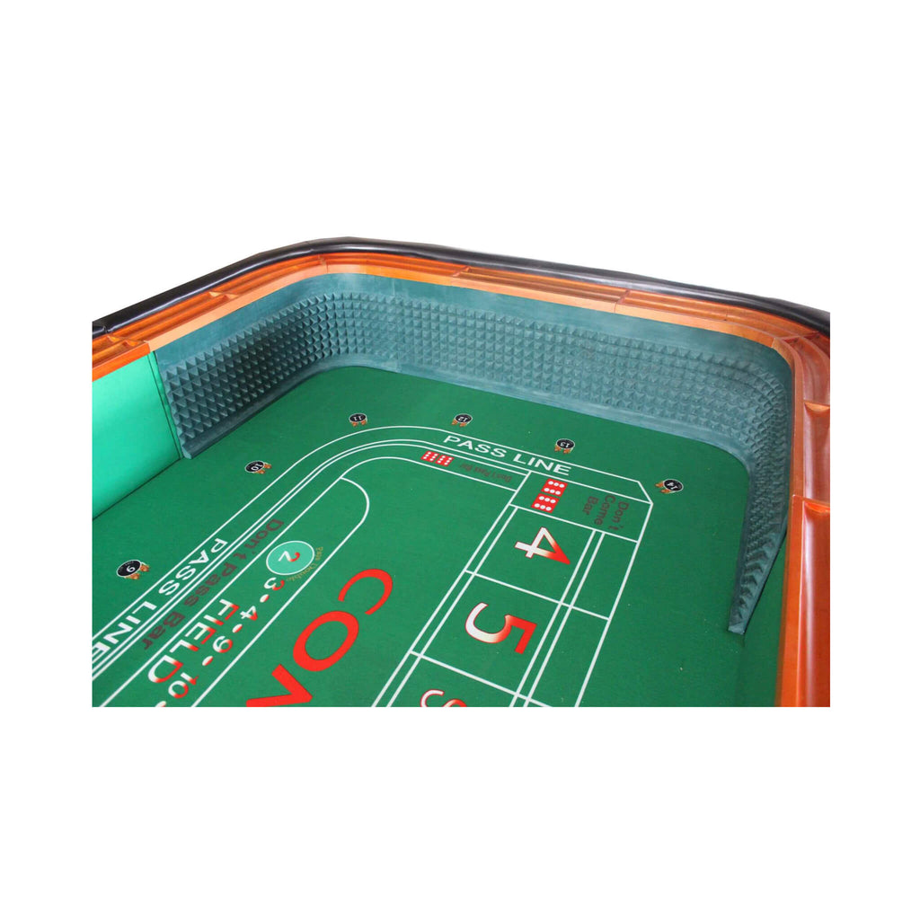 Professional 12FT Craps Table With Full Drink Rail And Padded Rim Cover (SAK76258) – SAKSBY WHOLESALE, view 6