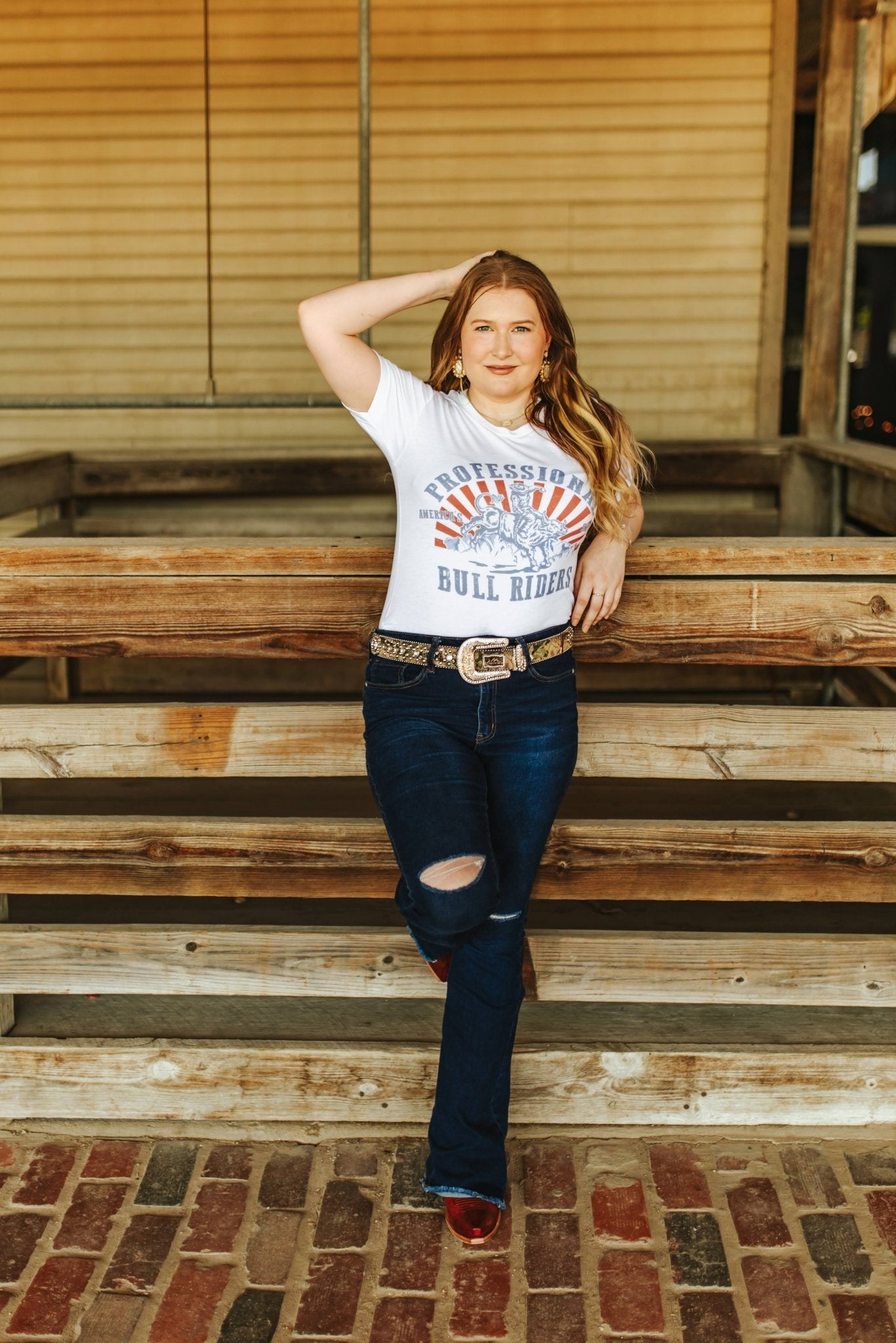 Wild Junkie Professional Bull Riders Graphic Tee — detail close-up