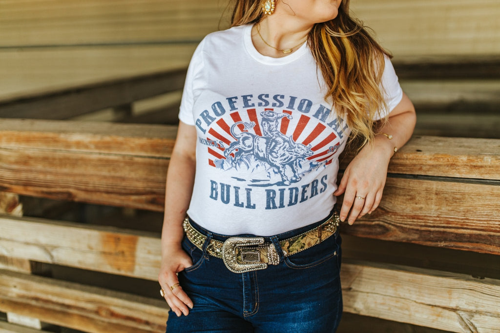 Wild Junkie Professional Bull Riders Graphic Tee — main product shot