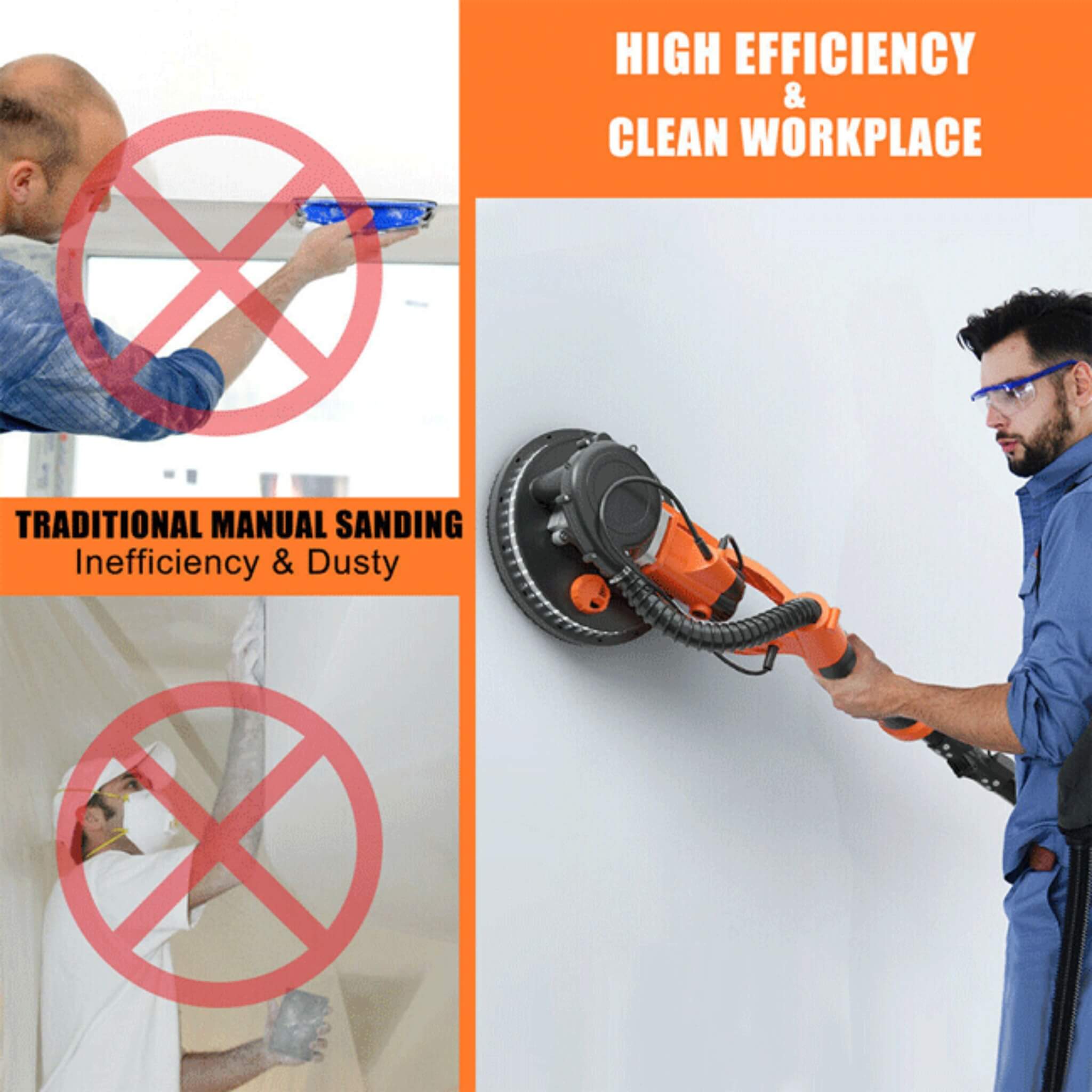 Professional Electric 750W Drywall Ceiling Pole Sander W/ Vacuum (SAK97855) – SAKSBY WHOLESALE, view 11