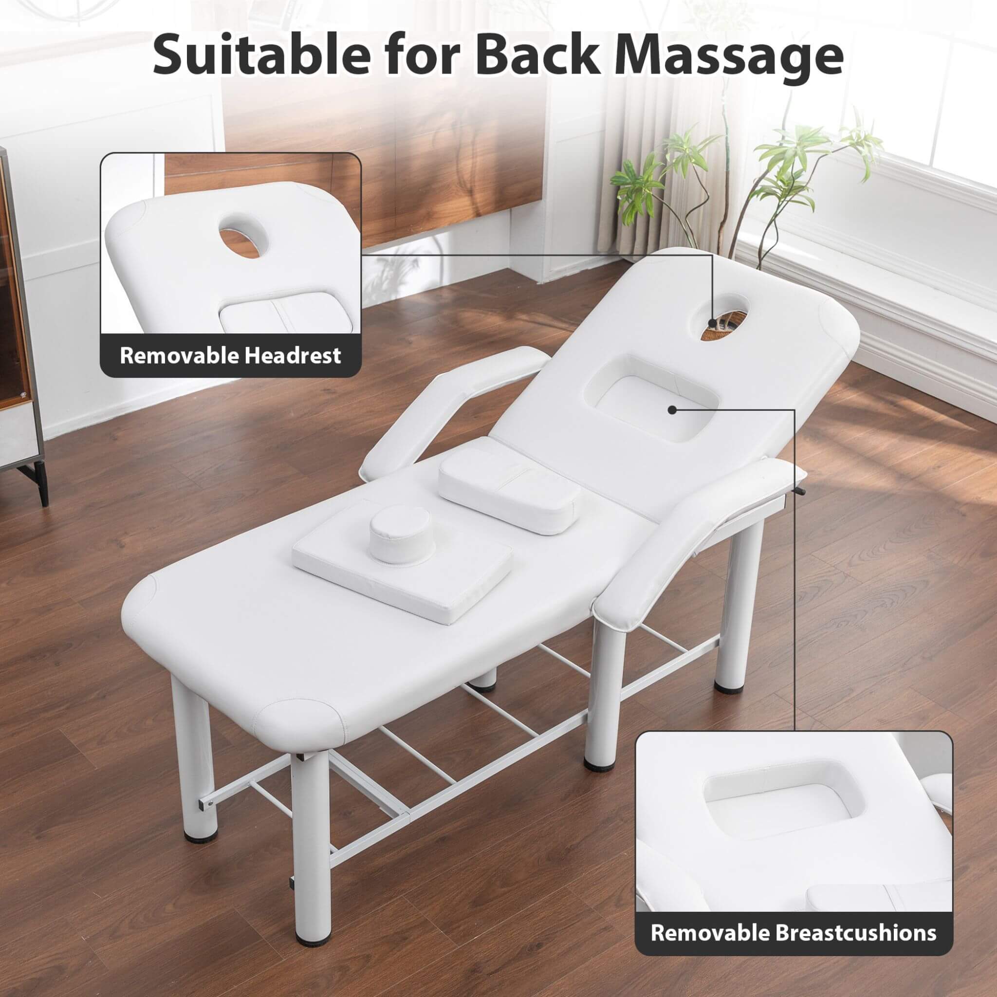 Professional Fully Adjustable Beauty Bed With Underbed Storage And Removable Cushions (SAK46813) – SAKSBY WHOLESALE, view 6