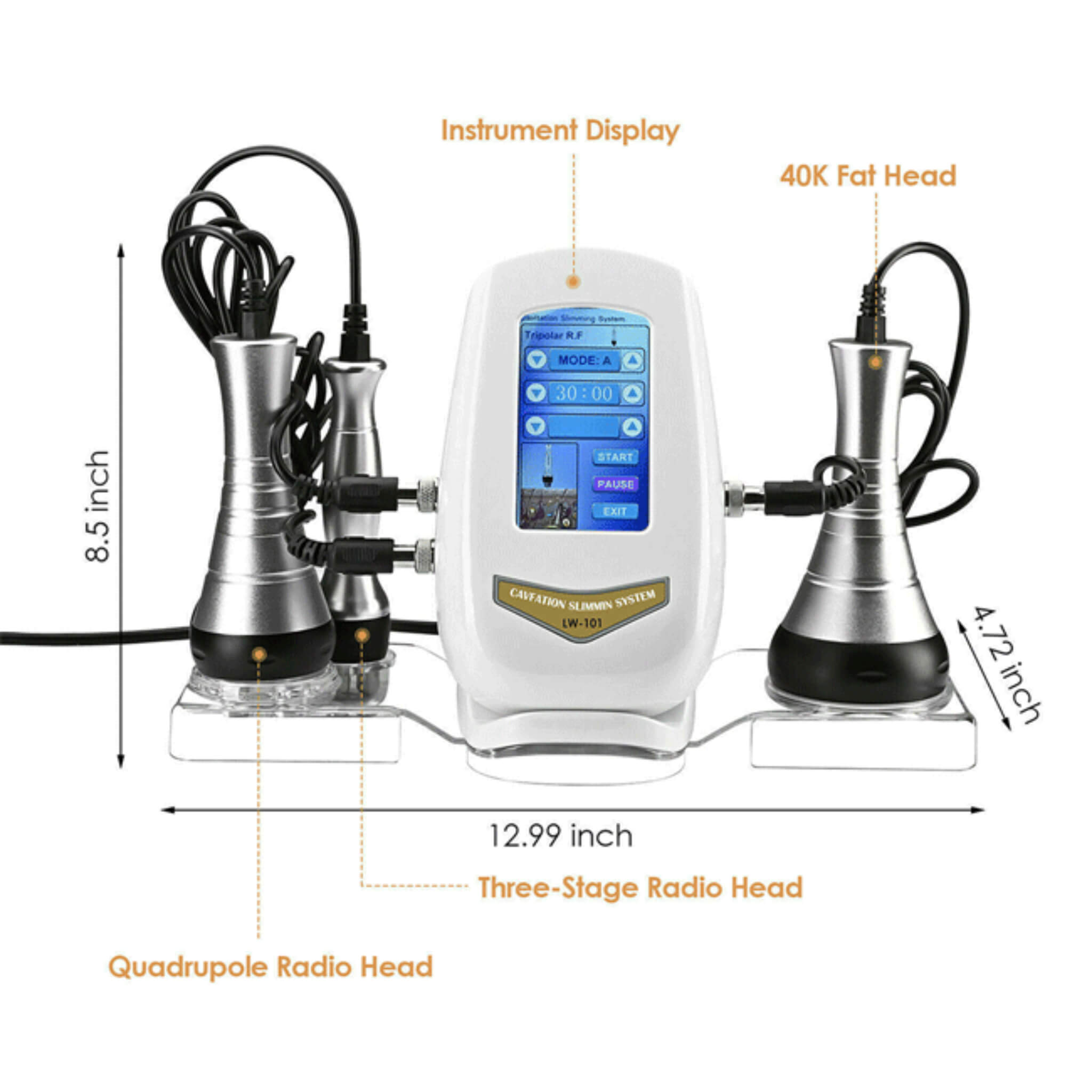 Professional Ultrasonic Cavitation RF Laser Lipo Machine - Fat Reduction & Weight Loss (SAK95112) – SAKSBY WHOLESALE, view 4