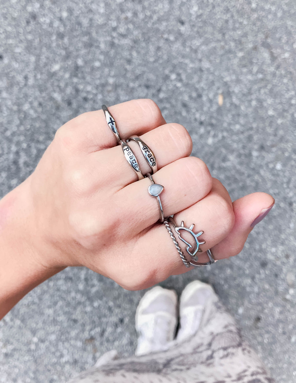 Elevated Faith Promise Ring — detail close-up