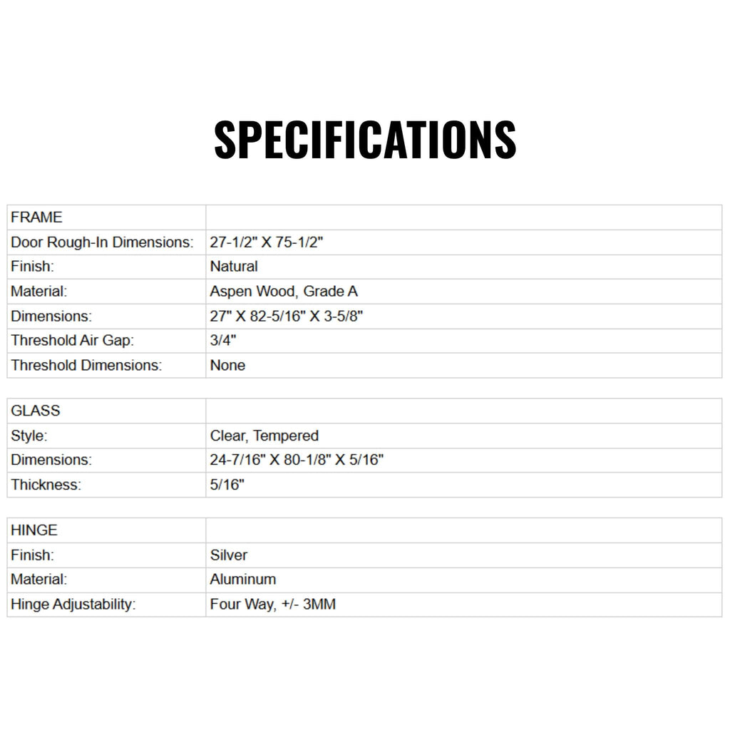 Prosaunas 24X81-Inch Aspen Prehung Clear Glass Sauna Door (SAK81974) – SAKSBY WHOLESALE, view 9