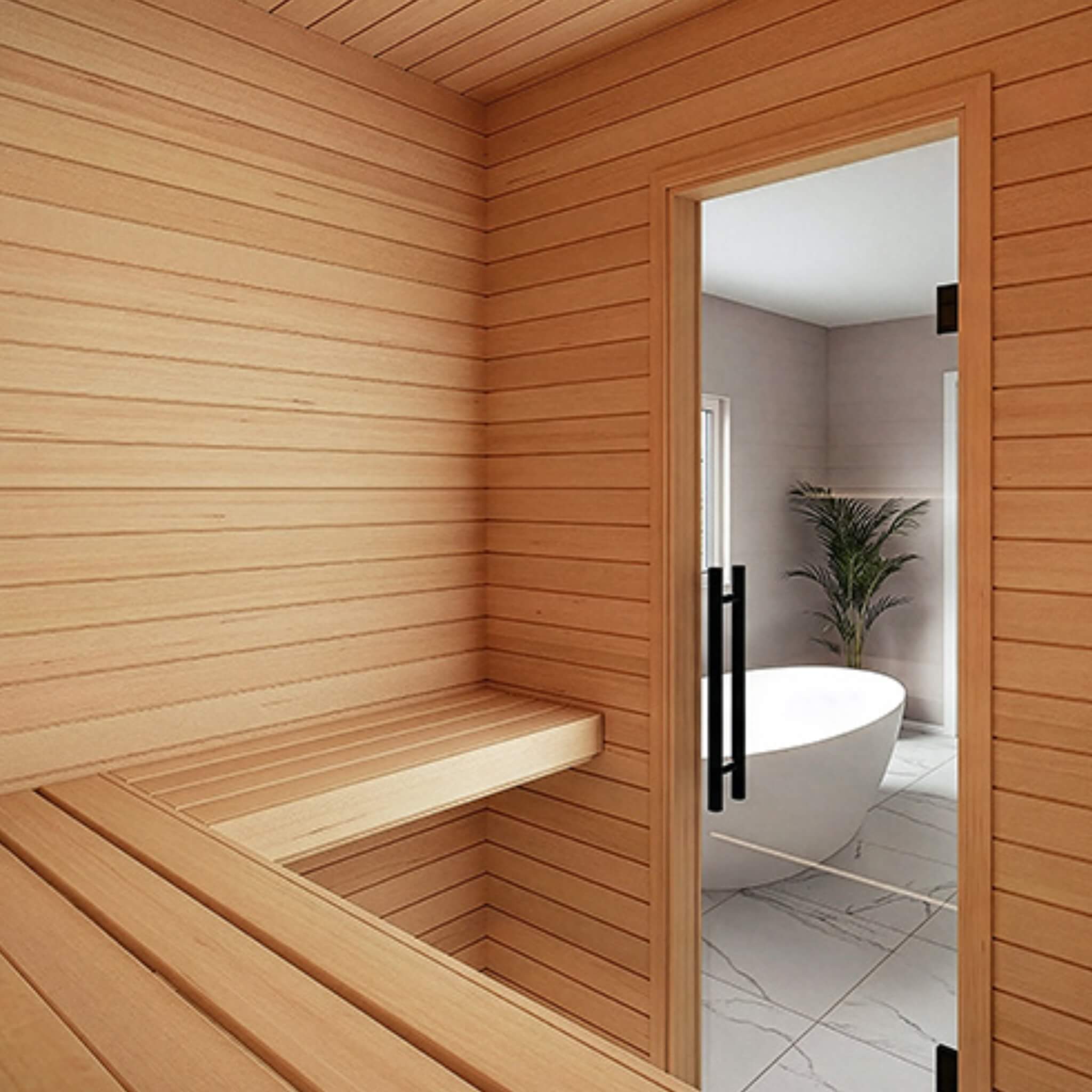 Prosaunas Hemlock 1/2X4 Vertical Grain T&G V2E Sauna Wall Wood [WOOD735] (SAK64039) – SAKSBY WHOLESALE, view 4
