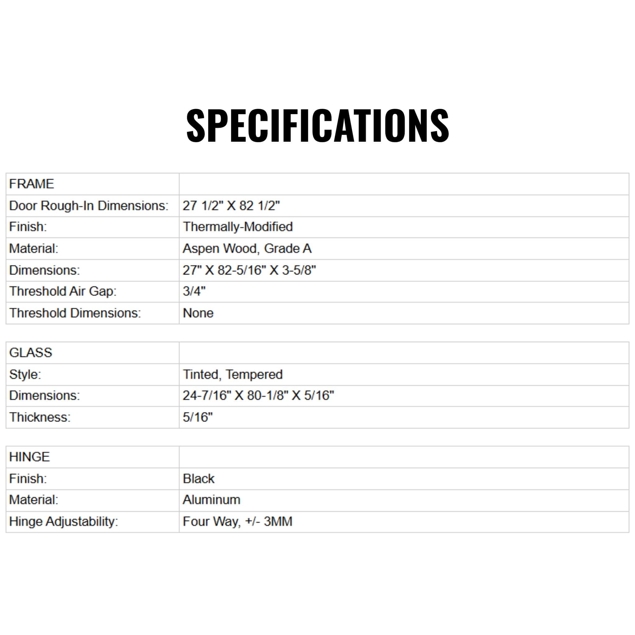 Prosaunas 24X81-Inch Thermo-Aspen Prehung Tinted Glass Sauna Door (SAK81345) – SAKSBY WHOLESALE, view 9