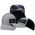 The Heartbeat Brand Prospecting Baseball Hat — Gray /  Black — main product shot