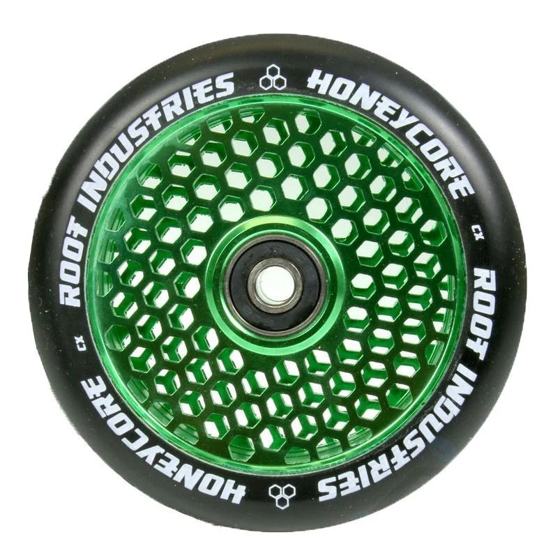 Root Industries HoneyCore Wheels 110mm - Black/Green (Pair)