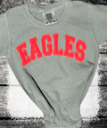 A Blessed Texas Mess Boutique Custom Puff Vinyl School Team Spirit Comfort Colors — main product shot
