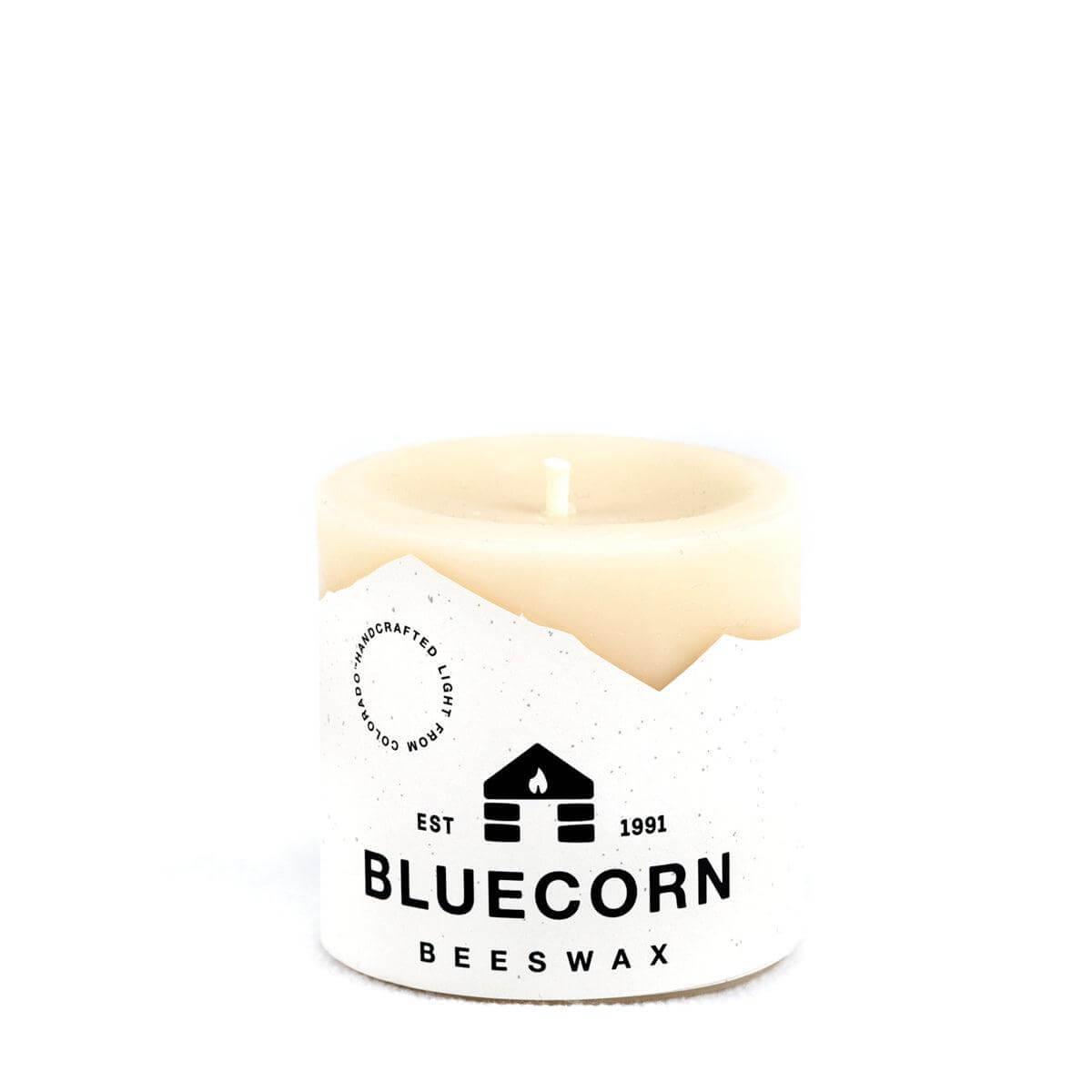 Bluecorn Candles Ivory Pure Beeswax Pillar Candles — color variant