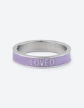 Elevated Faith Lavender Enamel Loved Ring — main product shot