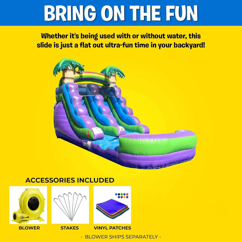 Large Purple Marble Inflatable Water Slide With Pool And Blower (SAK82910) – SAKSBY WHOLESALE, view 4