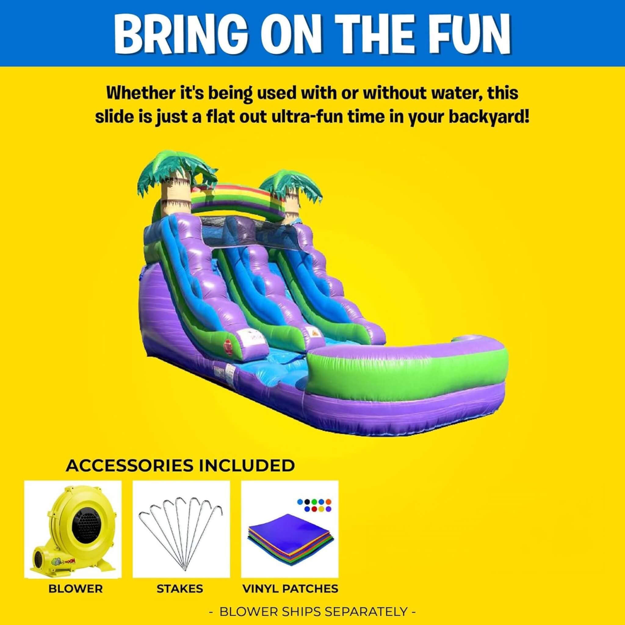 Large Purple Marble Inflatable Water Slide With Pool And Blower (SAK82910) – SAKSBY WHOLESALE, view 4