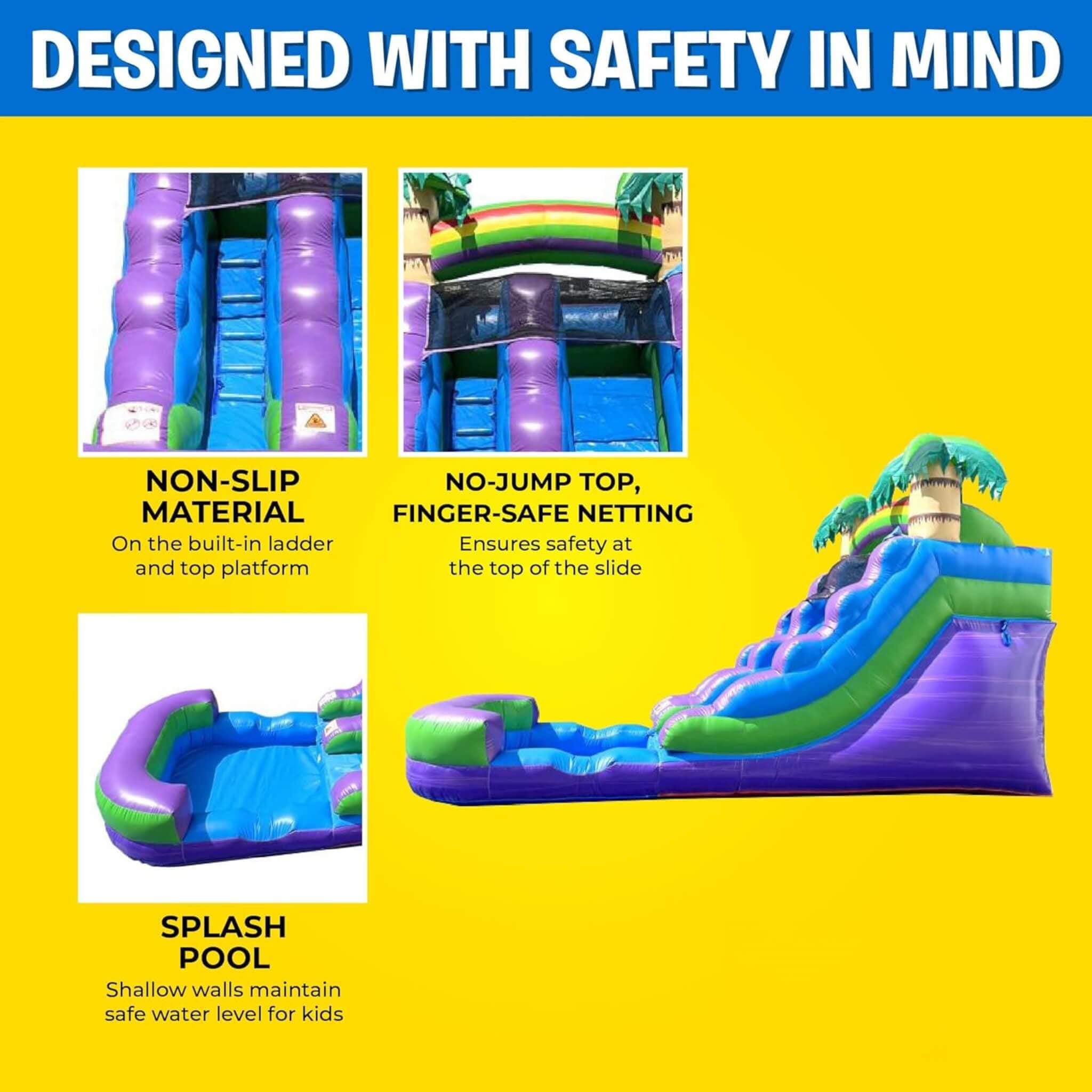 Large Purple Marble Inflatable Water Slide With Pool And Blower (SAK82910) – SAKSBY WHOLESALE, view 5