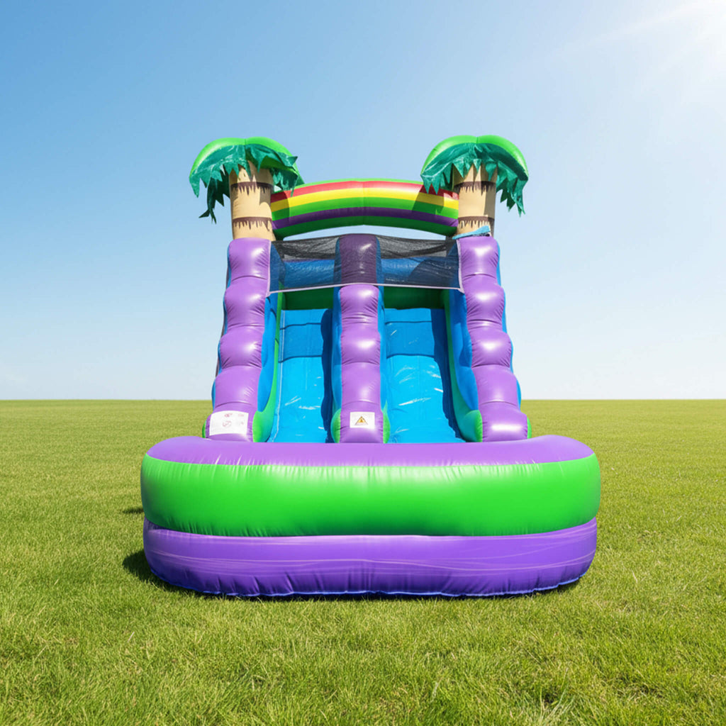 Large Purple Marble Inflatable Water Slide With Pool And Blower (SAK82910) – SAKSBY WHOLESALE