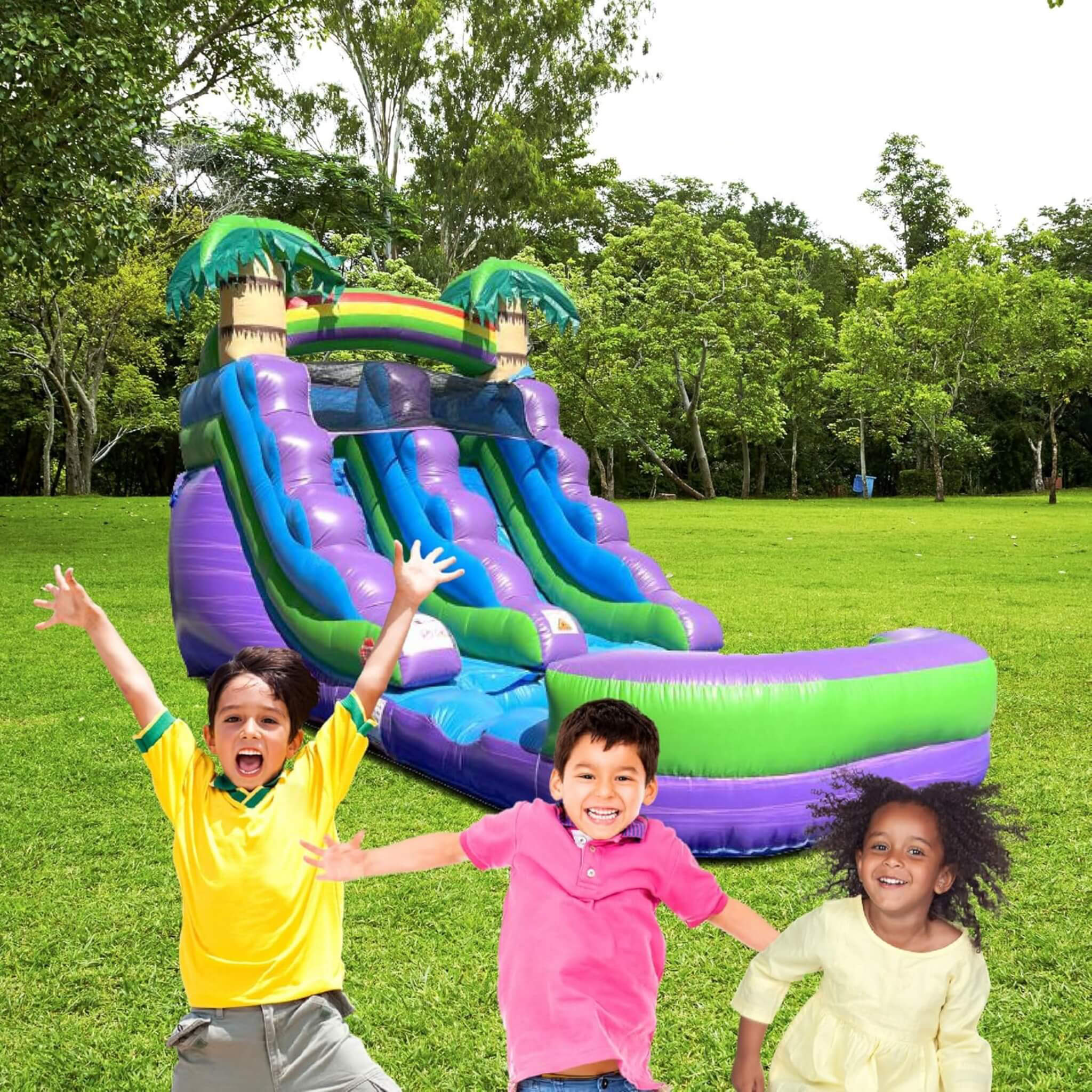 Large Purple Marble Inflatable Water Slide With Pool And Blower (SAK82910) – SAKSBY WHOLESALE, view 3