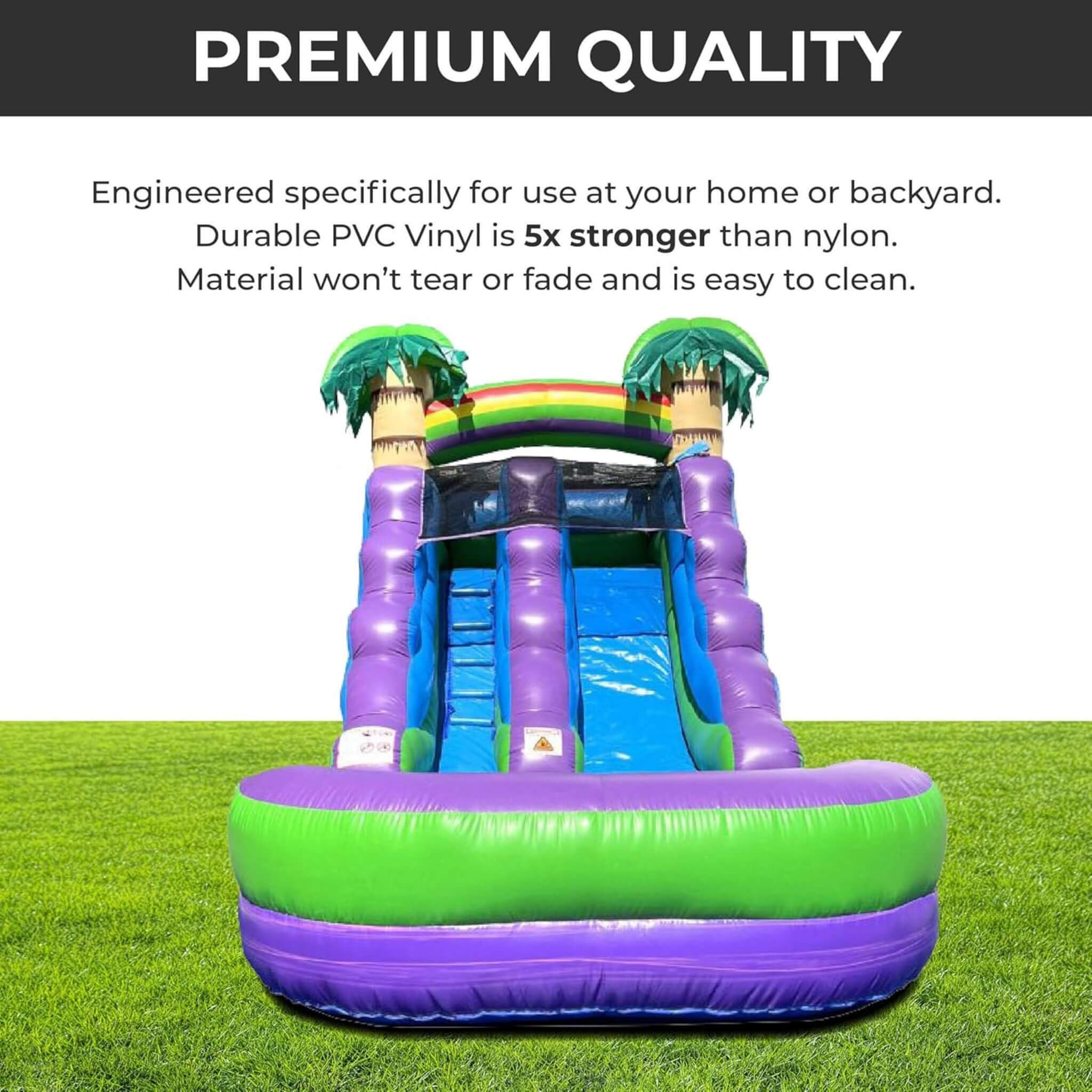 Large Purple Marble Inflatable Water Slide With Pool And Blower (SAK82910) – SAKSBY WHOLESALE, view 6