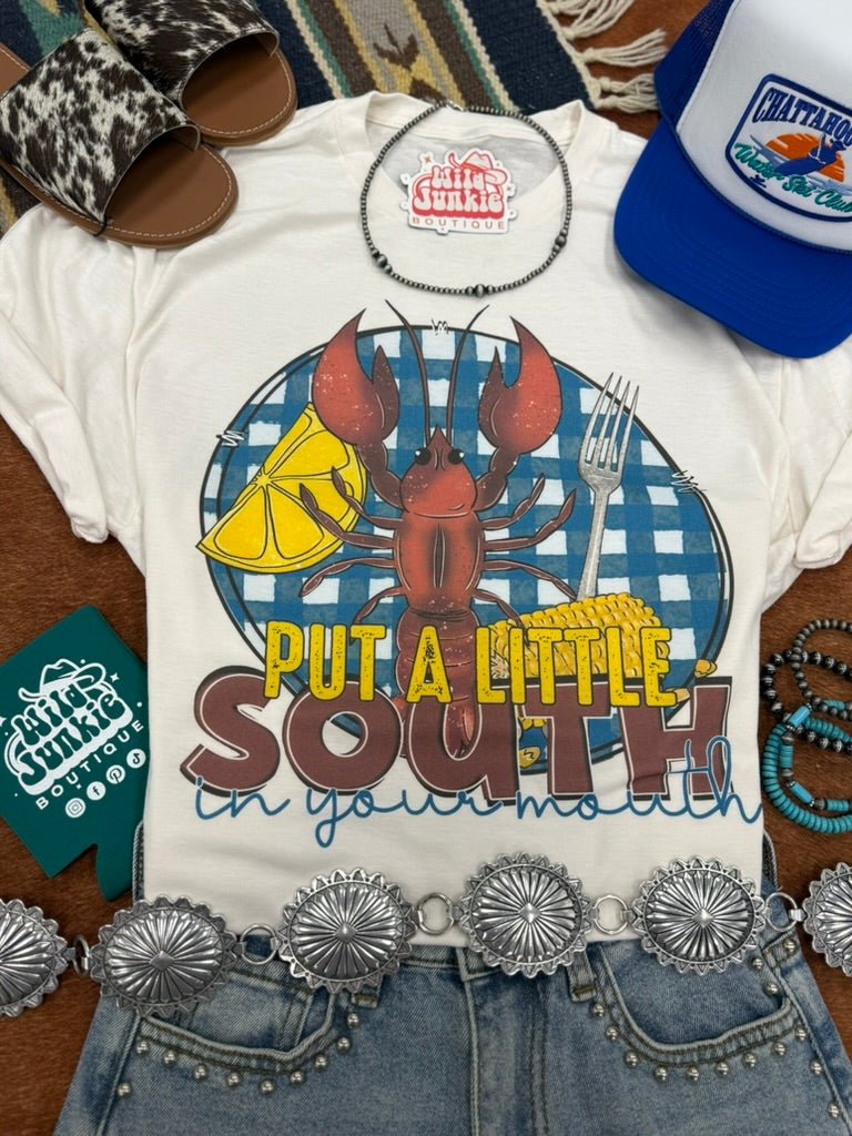 Wild Junkie Put A Little South In Your Mouth Graphic Tee — main product shot