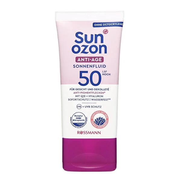 Sunozon Anti-Aging Sunscreen Face Cream with SPF 50 - Moisturizing, Water-Resistant Formula