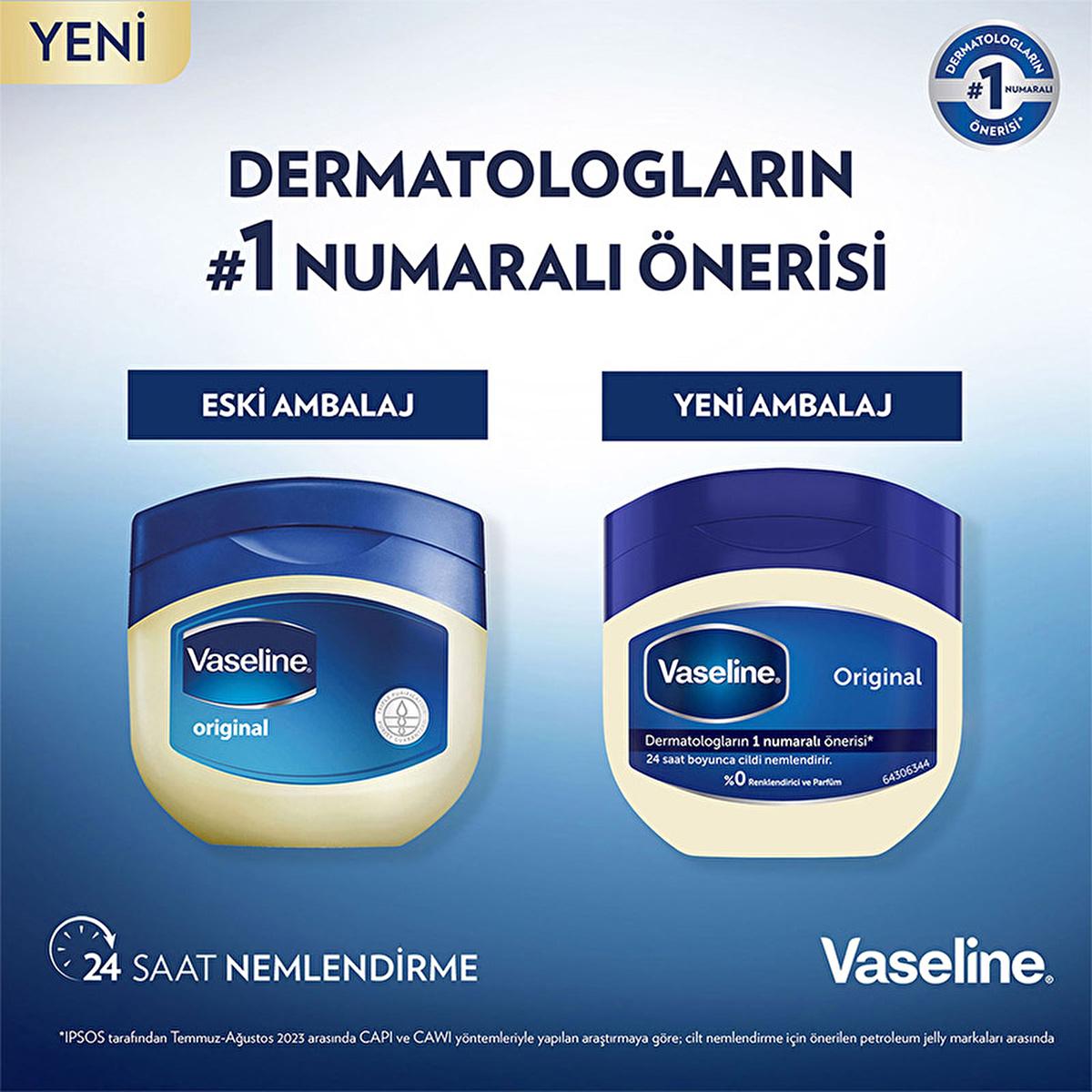 Vaseline Original Moisturizing Jelly - 24 Hour Hydration for Dry Skin, Hypoallergenic & Dermatologist-Recommended