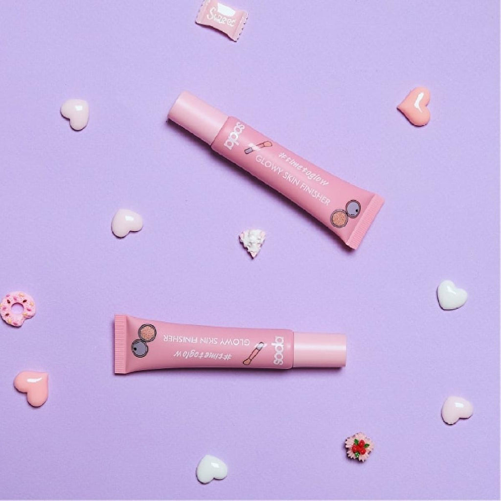 Soda Glowy Skin Finisher - Long-Lasting Radiant Glow Makeup Base & Highlighter for Face & Body