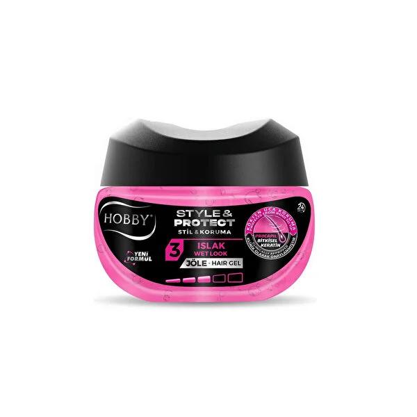 Hobby Hair Styling Gel - 24 Hour Hold, Natural Texture, Moisturizing Hair Care for Stylish Hair