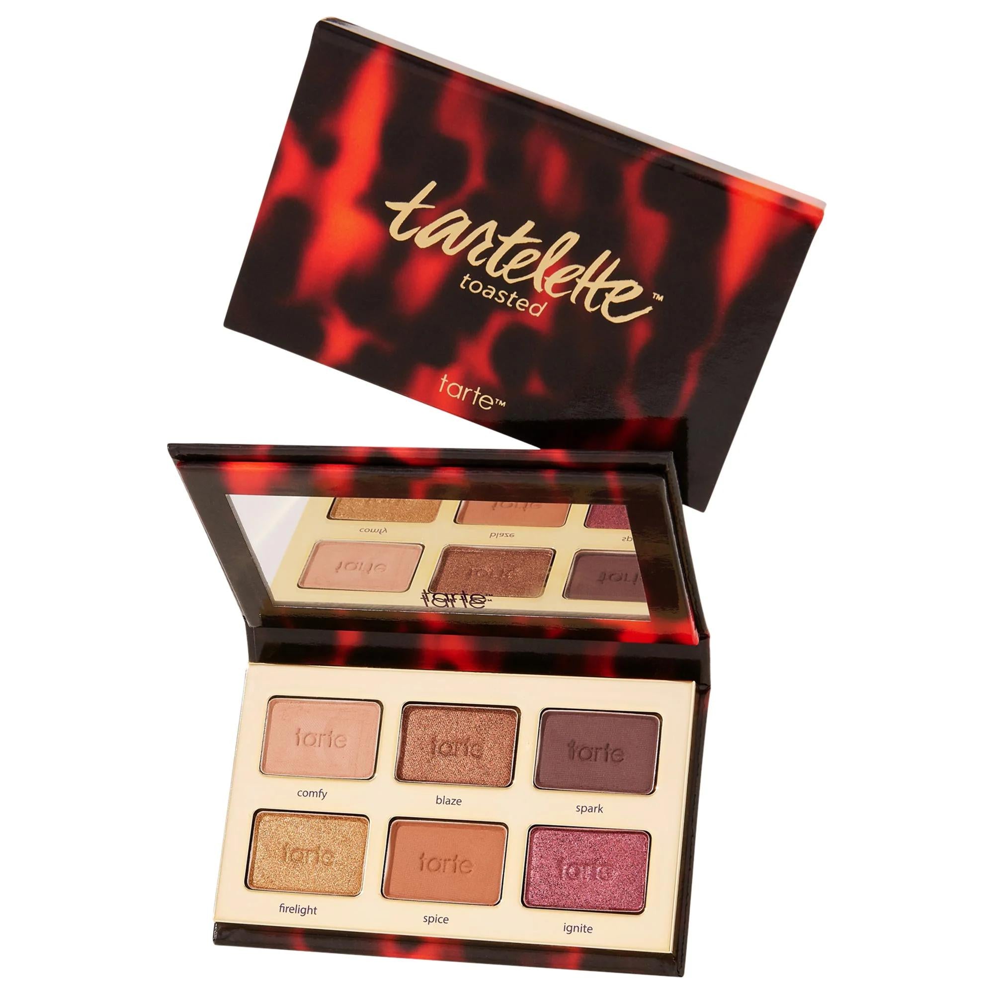 Tarte Mini Tartelette Toasted Amazonian Clay Eyeshadow Palette - 6 Warm Shades, Cruelty-Free, Portable Makeup