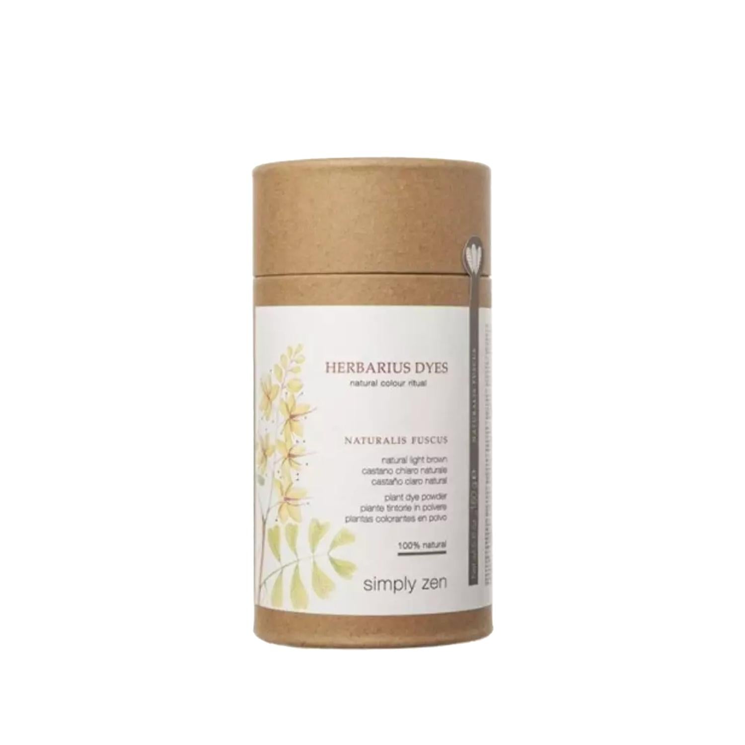 Simply Zen Herbarius Natural Hair Dye - Organic, Chemical-Free, Natural Brown Hair Color, 160g