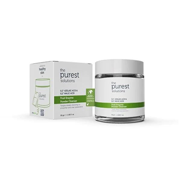 The Purest Solutions Fruit Enzyme Powder Cleanser - Gentle Exfoliating Skincare with Azelaic & Malic Acid