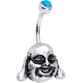 BodyCandy Aqua Gem Chubby Buddha Belly Ring — main product shot