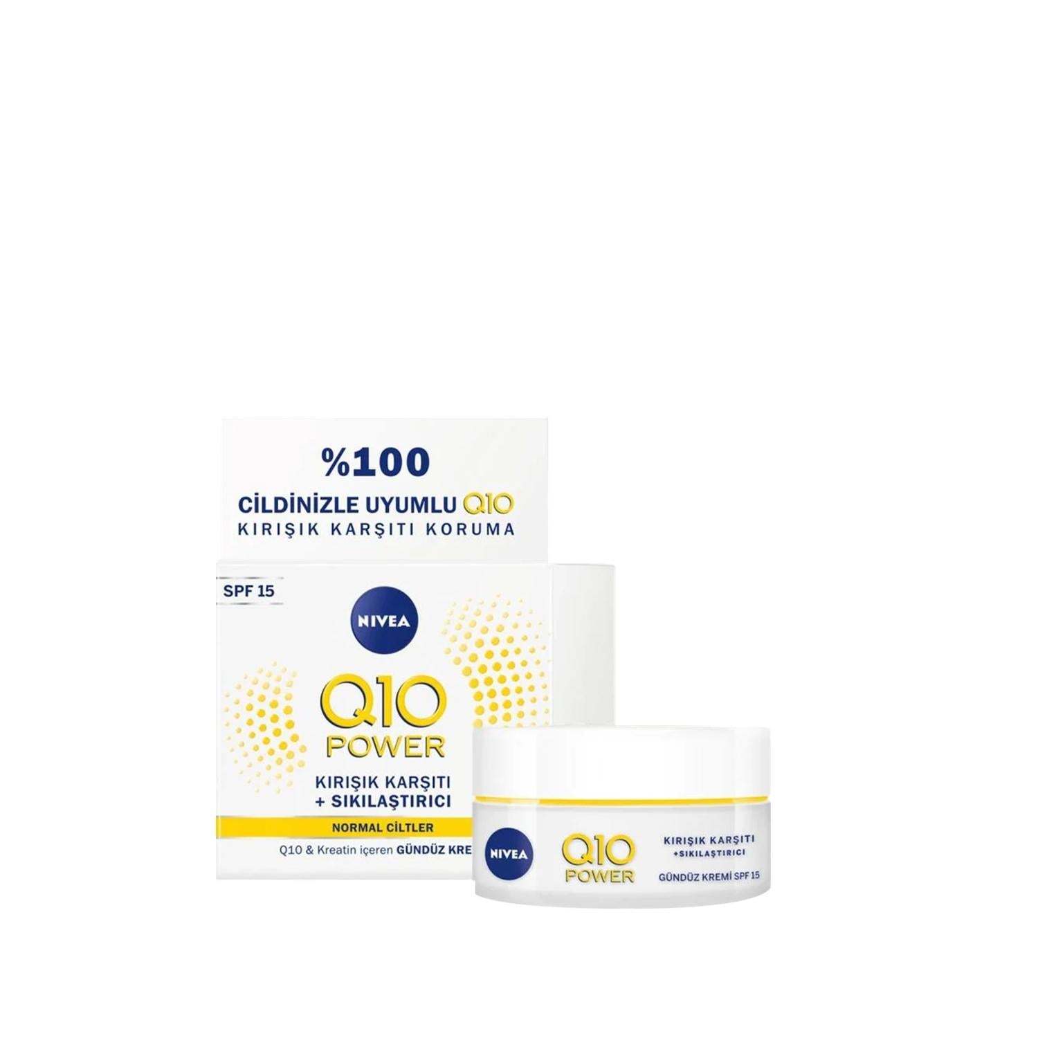 Nivea Q10 Power Anti-Wrinkle Day Cream SPF15 50ml - Anti-Aging Moisturizer with Q10 Formula