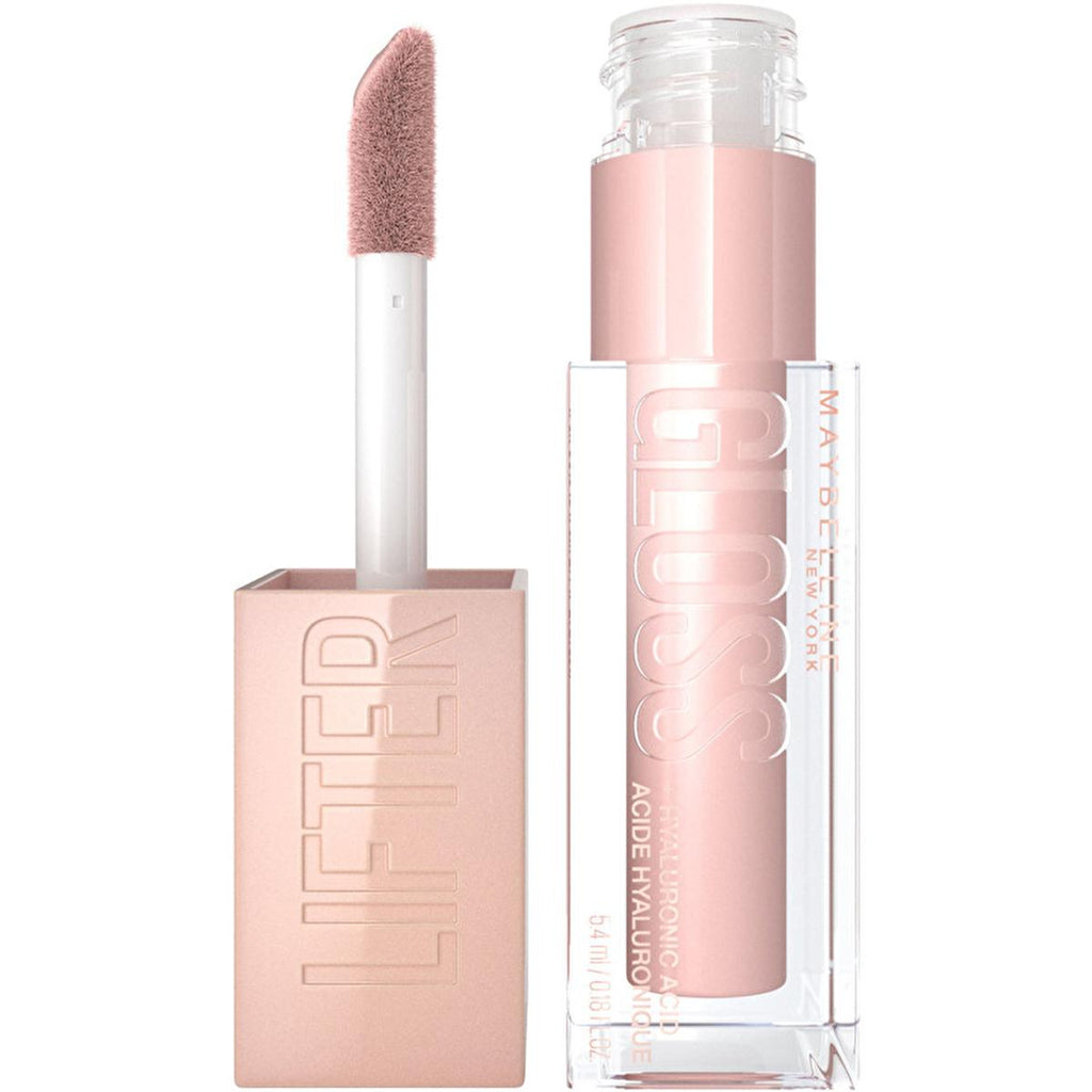 Maybelline New York Lifter Gloss - Hyaluronic Acid Lip Gloss for Moisturizing Lips, Non-Sticky, Lifting Effect