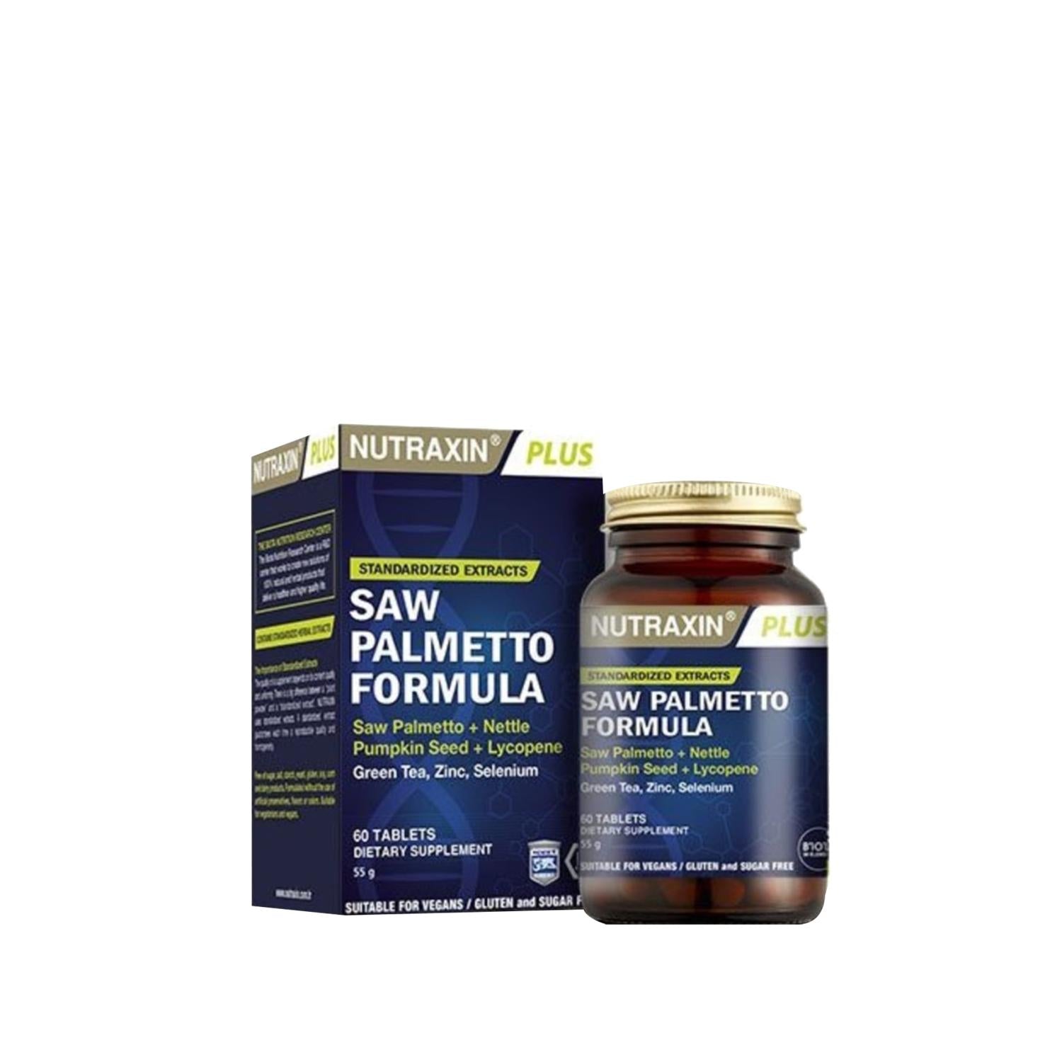 Nutraxin Plus Saw Palmetto Formula 60 Tablets - Prostate Health Support for Men