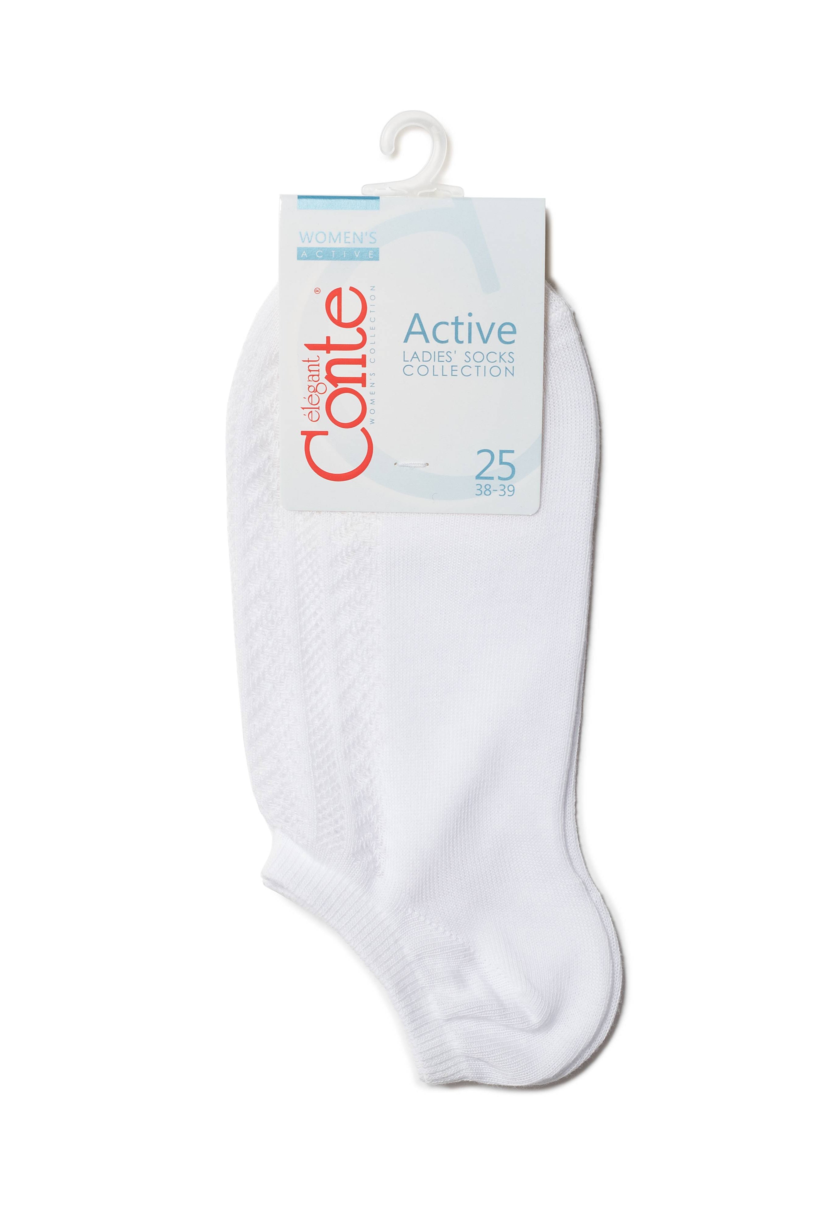TheRanok.com Cotton Ankle Socks Conte Active - 179 Openwork Weave — detail close-up