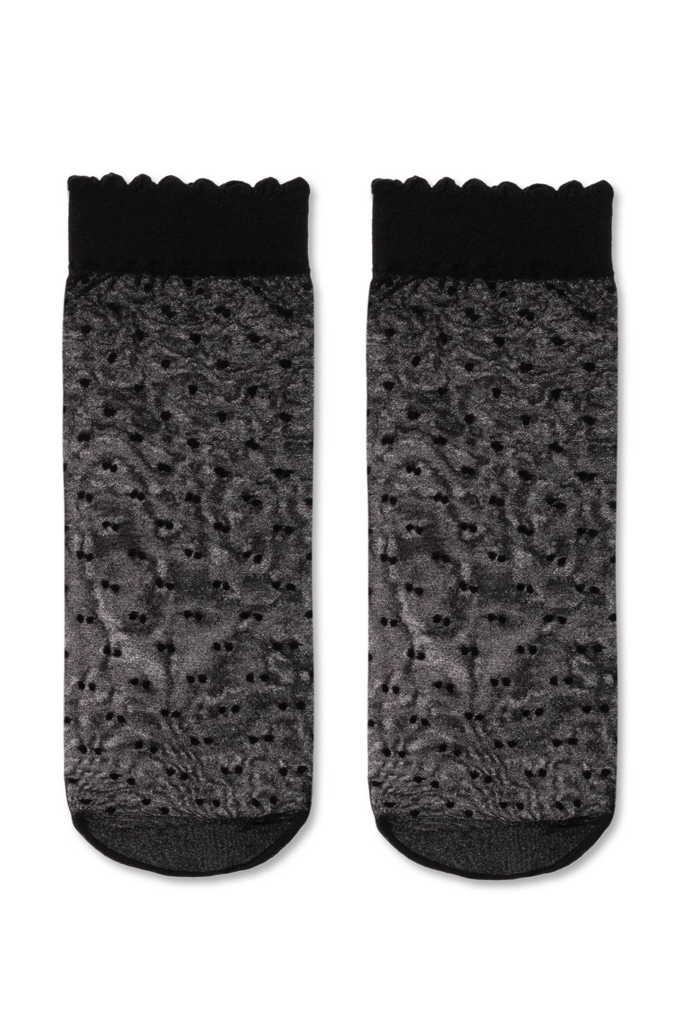TheRanok.com Socks Conte Fantasy - Polka Dot With a Cuff — side view