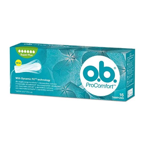 O.B Super Plus Tampons 16 Count - Feminine Hygiene Products for Heavy Flow Days