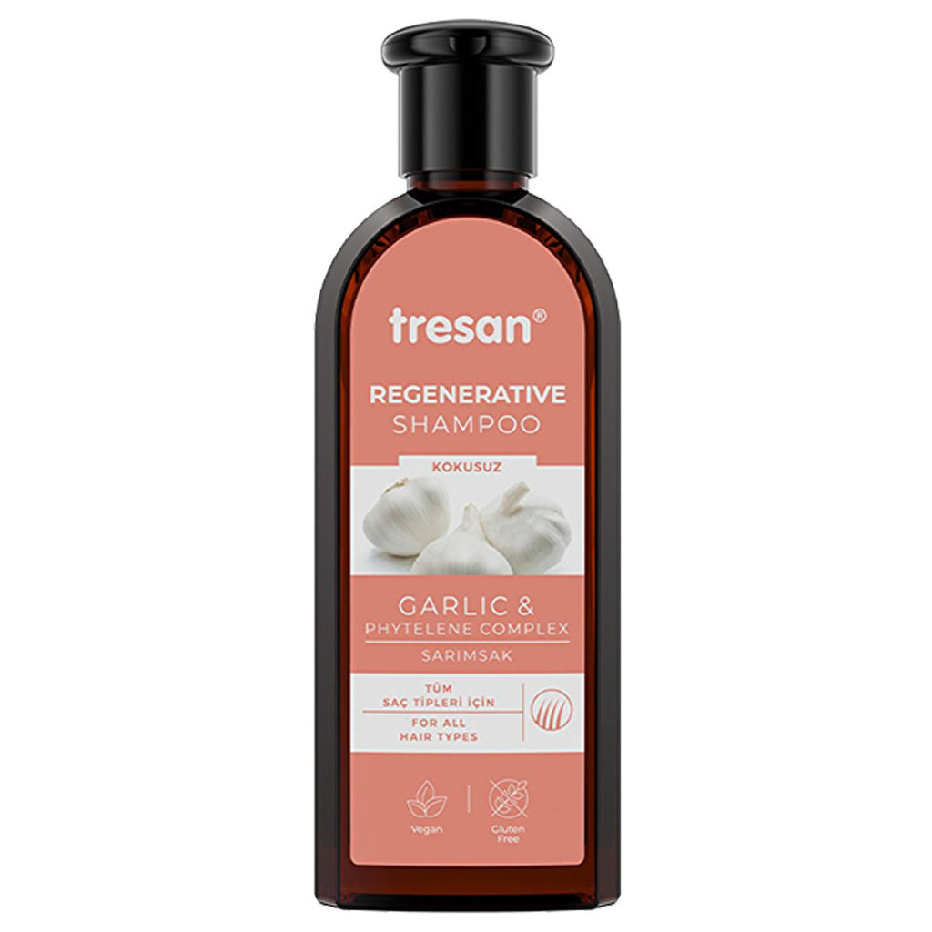 Tresan Garlic Shampoo 10.14 fl oz - Natural Hair Care for Damaged Hair