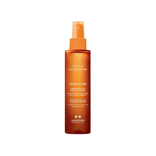 Esthederm Sun Care Oil Normal to Strong Sun 150ml - Anti-Aging Sun Protection for Skin and Hair