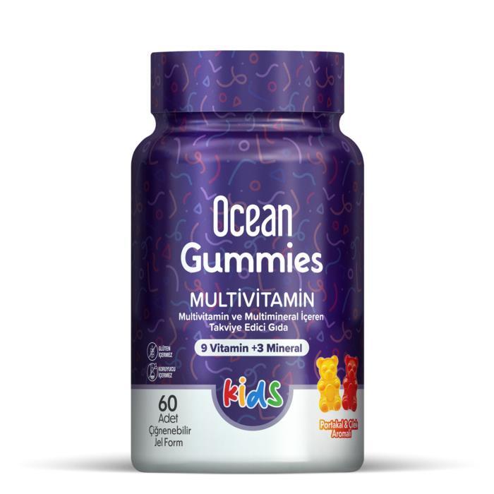 Ocean Kids Kids Multivitamin, Chewable Vitamins for Children - 60 Count Jelly Form