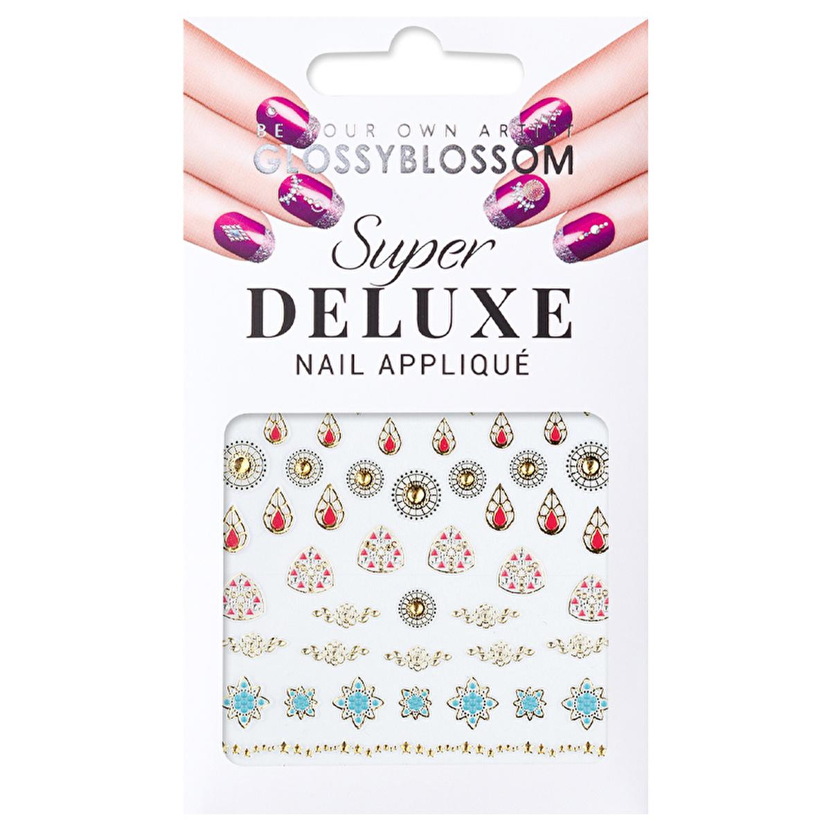 Glossy Blossom Jewel Box Ancient Secret Nail Stickers: Easy Self-Adhesive Nail Art Decorations, Shiny, Colorful, and Antique Designs