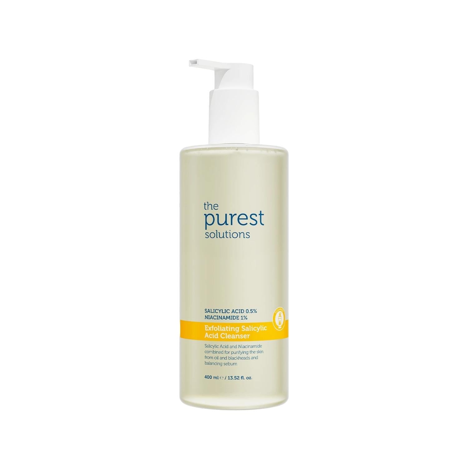 The Purest Solutions Salicylic Acid Cleansing Gel for Oily & Combination Skin - 400ml Acne Treatment & Blackhead Removal