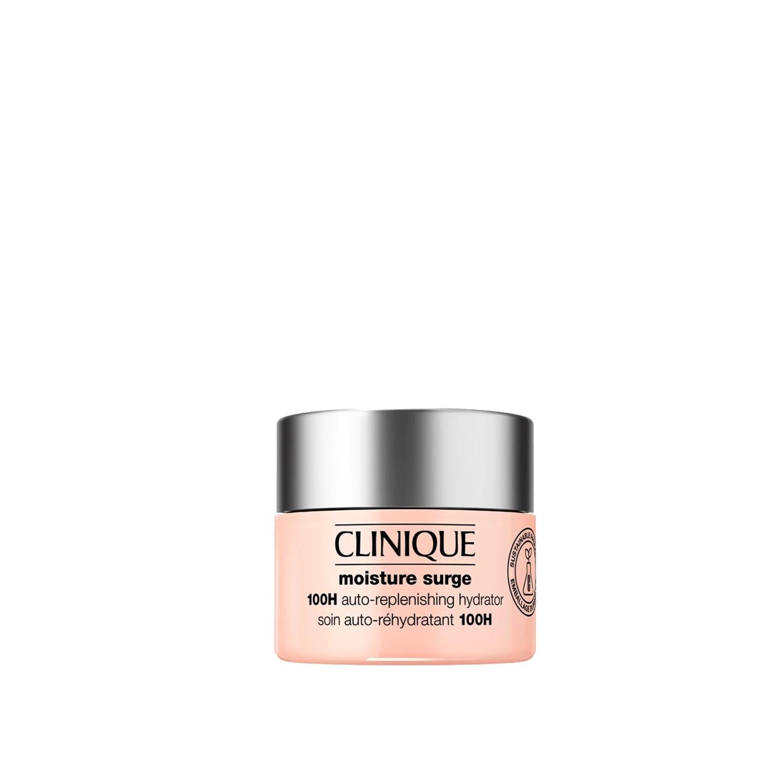 Clinique Moisture Surge 100H Hydrating Cream - Long-Lasting Moisturizer for Dry Skin, Travel-Sized 0.51 fl oz