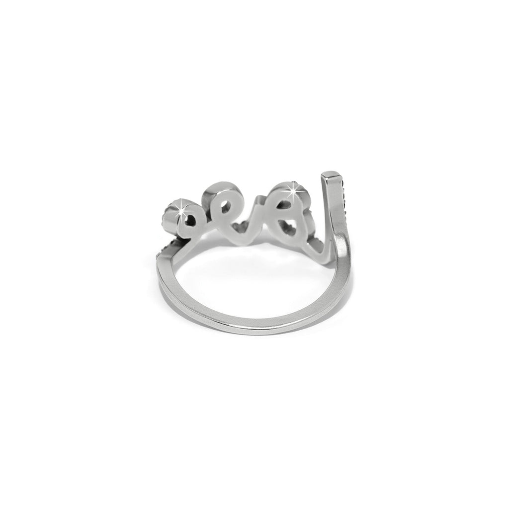 Brighton Love Script Sparkle Ring — view 2