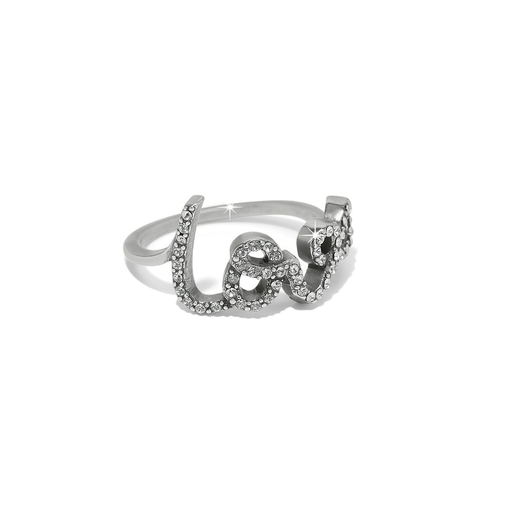 Brighton Love Script Sparkle Ring — view 3