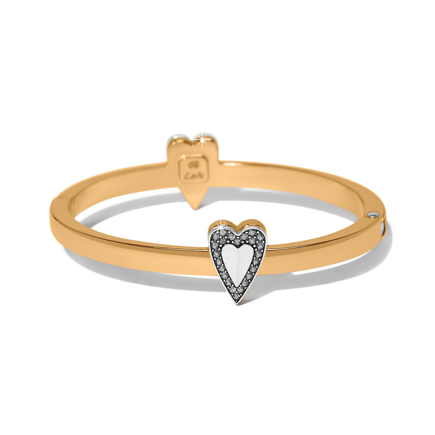 KADOU BOUTIQUE Brighton Love Messages Be Bold Hinged Bangle — detail close-up