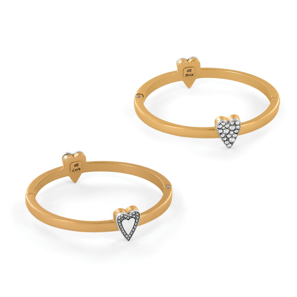KADOU BOUTIQUE Brighton Love Messages Be Bold Hinged Bangle — side view