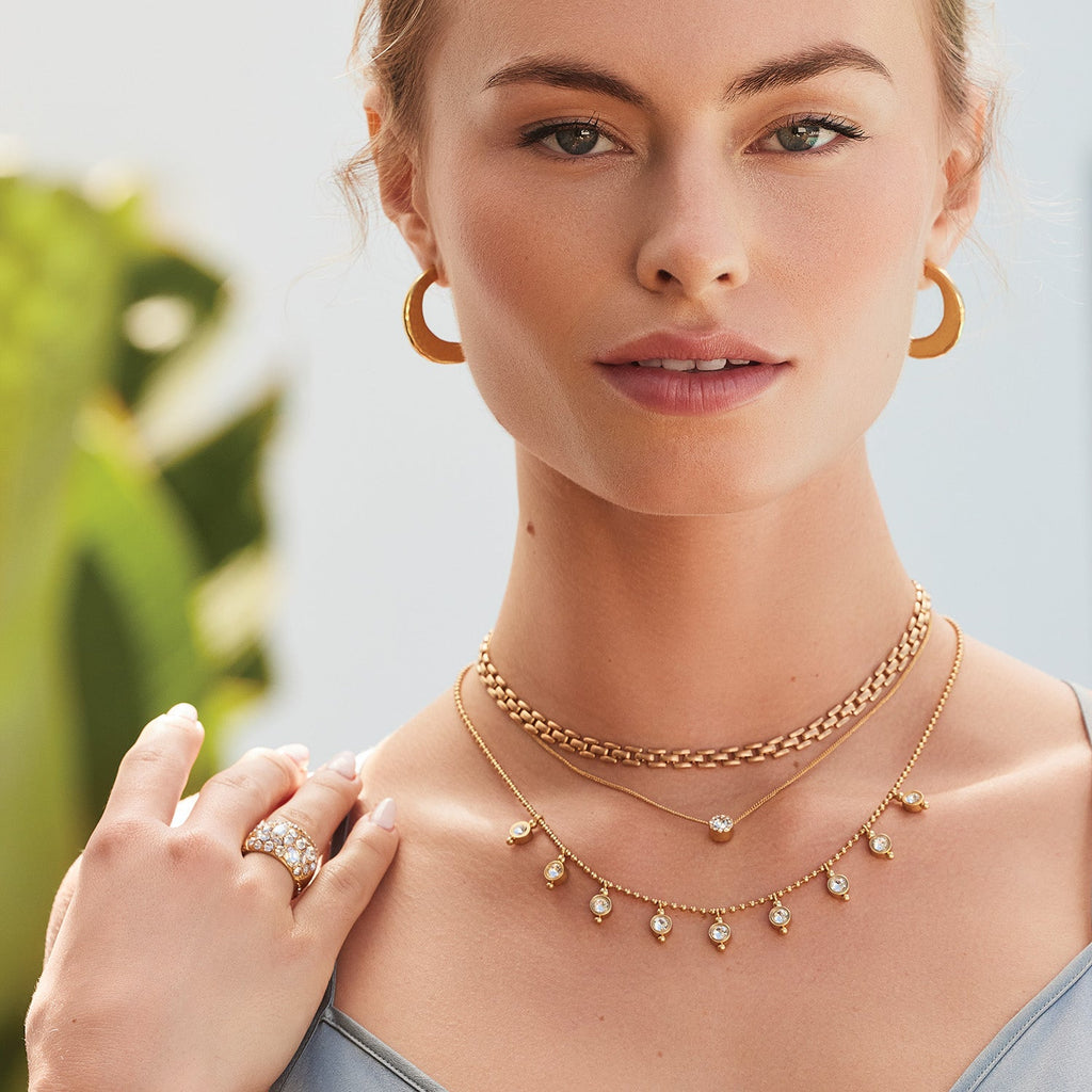 KADOU BOUTIQUE Brighton Twinkle Mod Droplet Reversible Necklace — main product shot