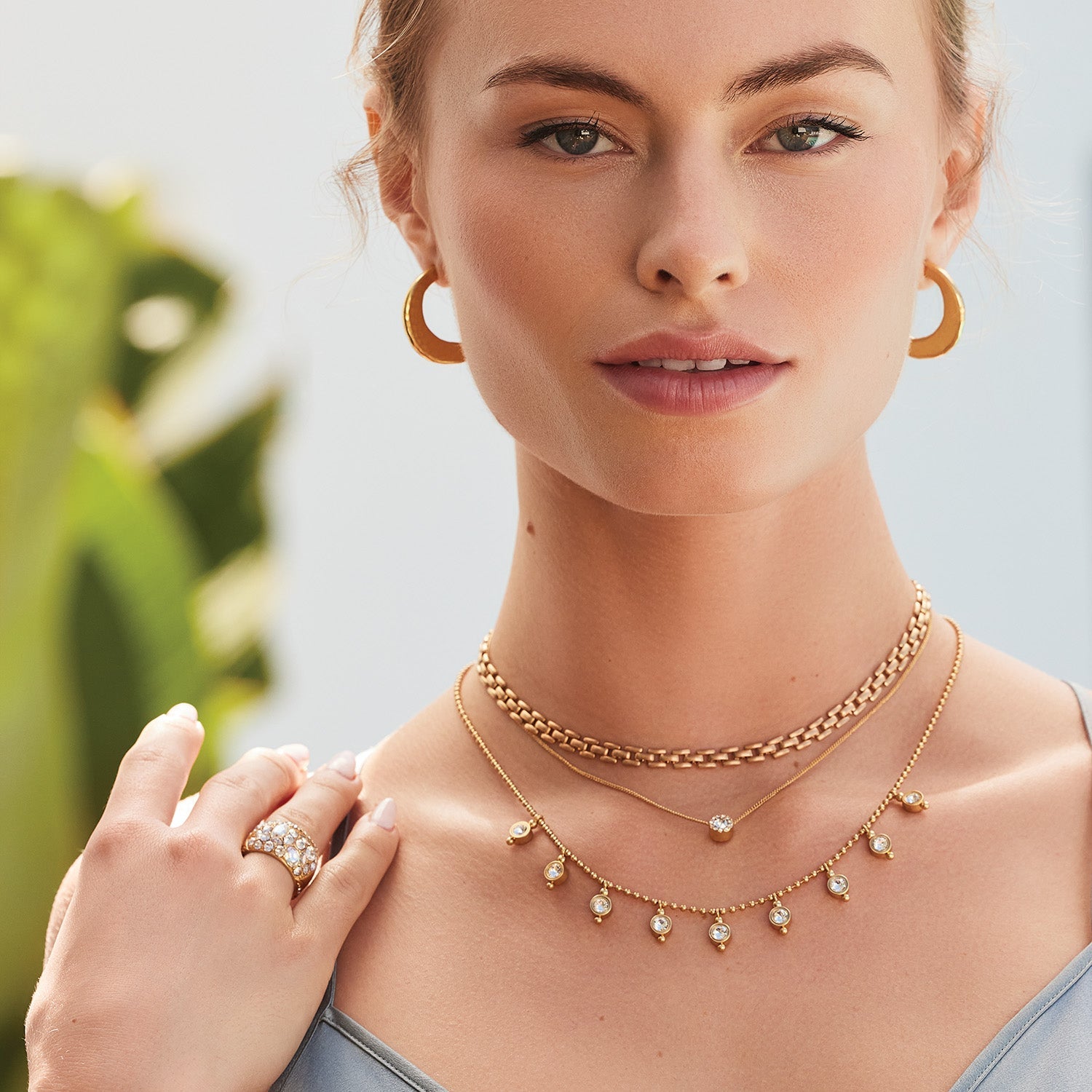 KADOU BOUTIQUE Brighton Twinkle Mod Droplet Reversible Necklace — main product shot