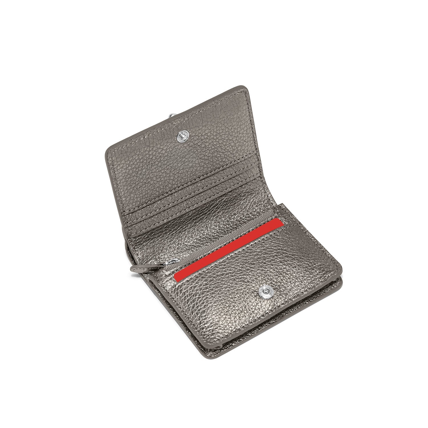 Brighton Everbloom Shimmer Small Wallet - Titanium — view 2