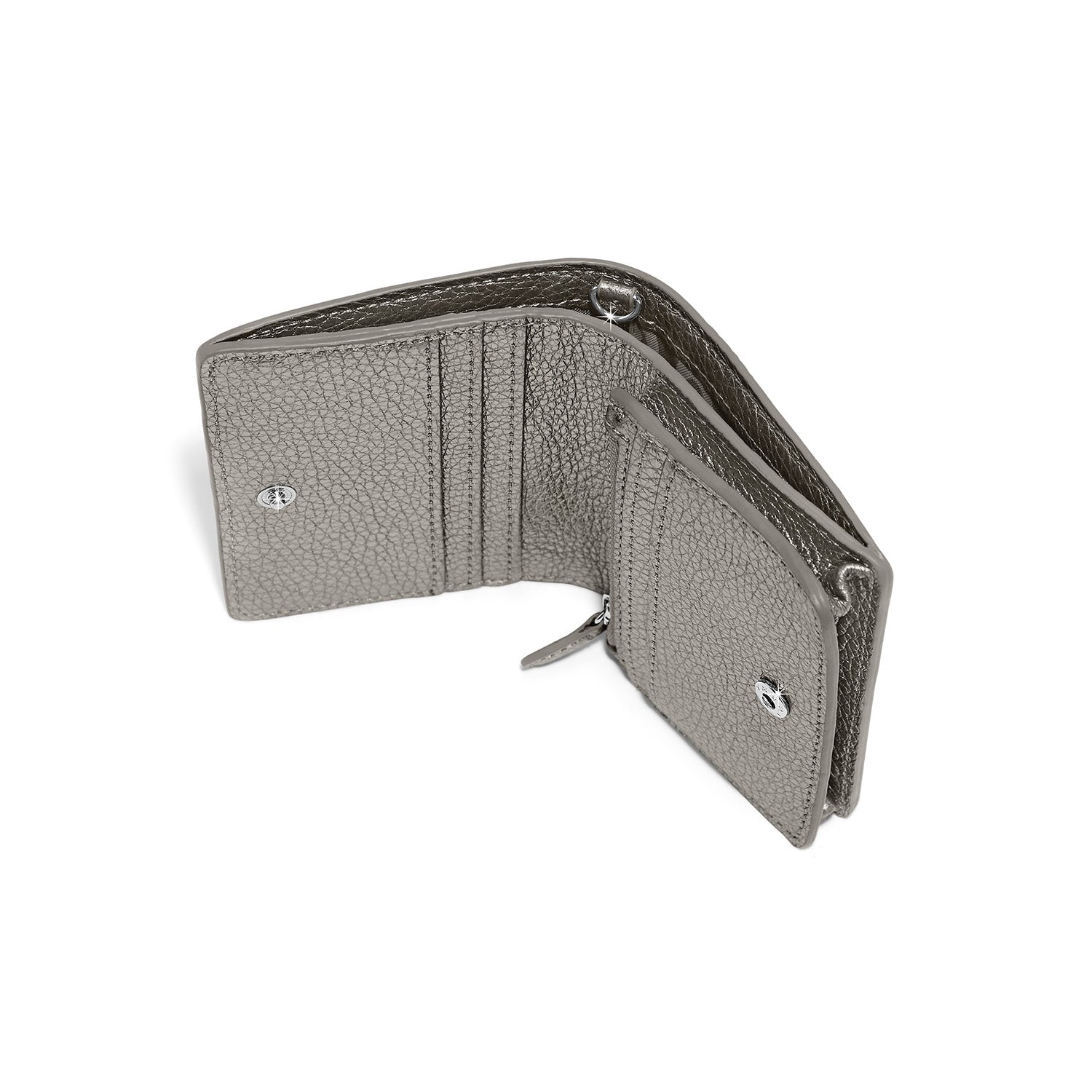Brighton Everbloom Shimmer Small Wallet - Titanium — view 3